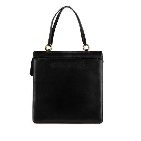 Pre-Loved Chanel Lambskin Logo Tote - Picture 1 of 12